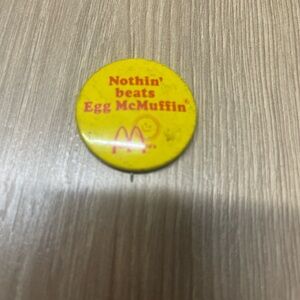 McDonald's Vintage Yellow Egg McMuffin Button